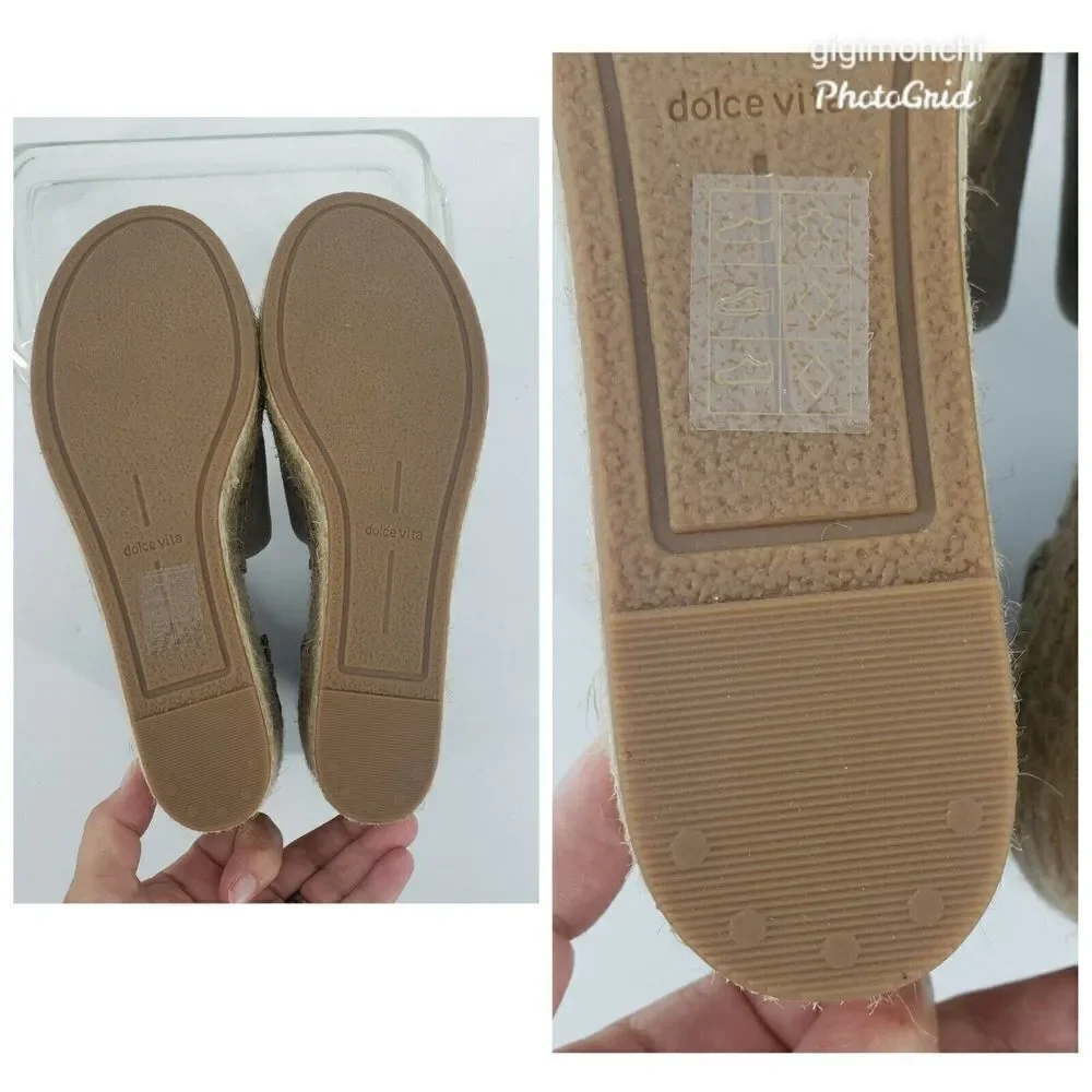 Dolce Vita Espadrille‎ Sandals Gray Suede Platform